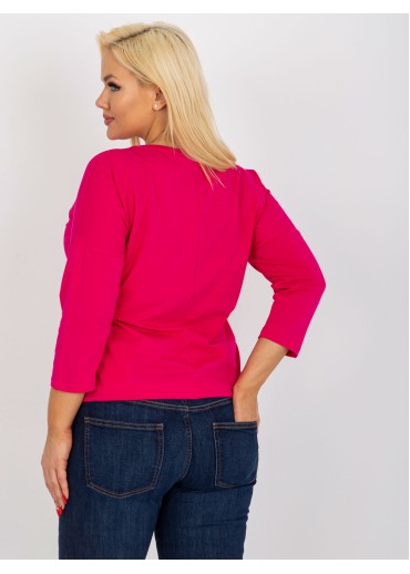 Fuchsiovo ružové tričko s potlačou