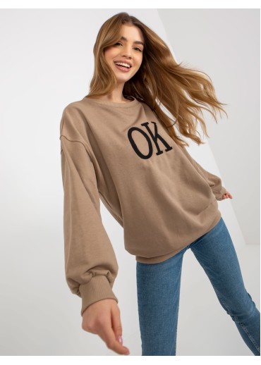 Béžovo hnedá mikina OK