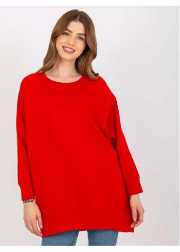 Červená mikinová tunika