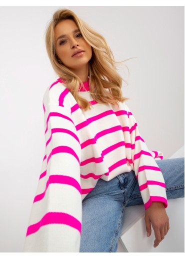 Neónovo ružový pulóver