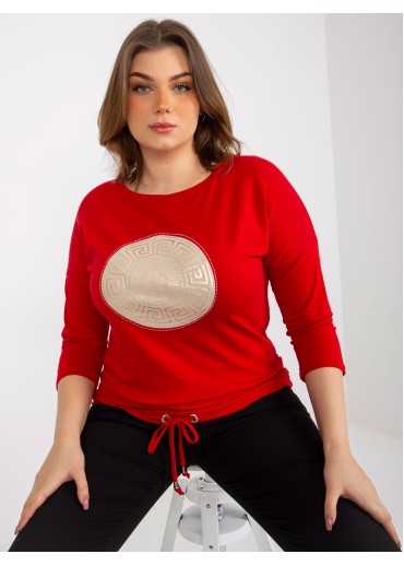 Červené tričko s potlačou