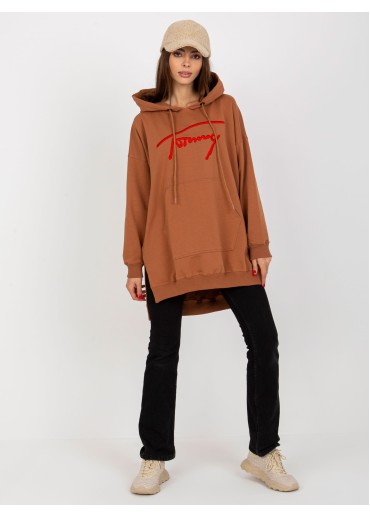 Hnedá mikina s kapucňou