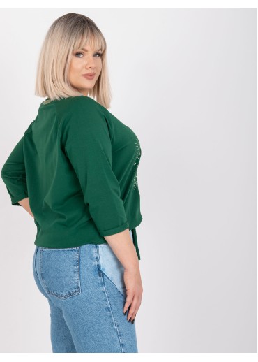 Tmavozelené tričko s potlačou