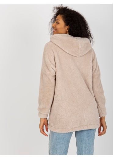 Béžovo hnedá mikina s kapucňou