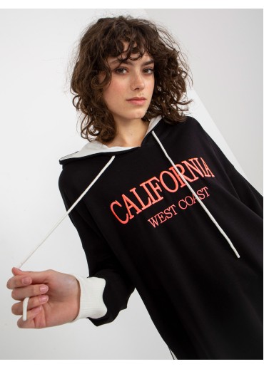 Čierna mikinová tunika