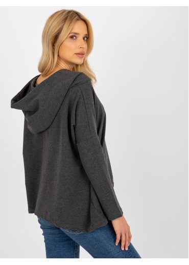 Tmavosivá asymetrická mikina