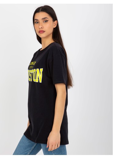 Čierne basic tričko s potlačou