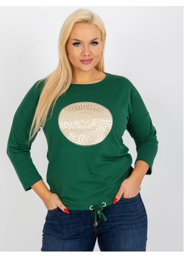 Tmavozelené tričko s potlačou