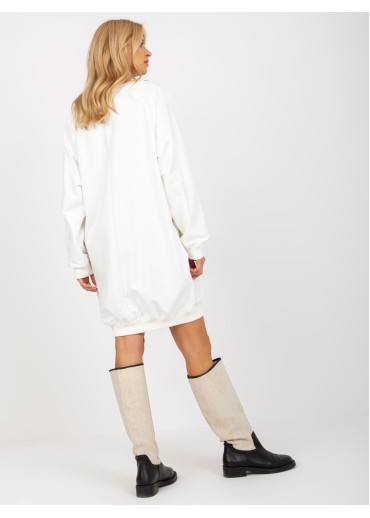 Smotanovo biela mikinová tunika Milano