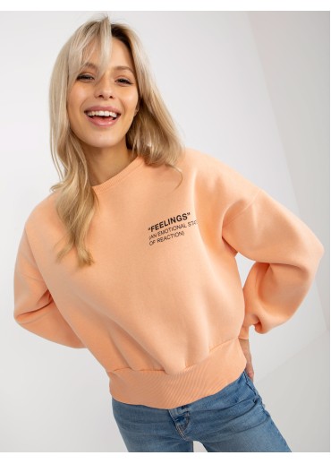 Broskyňovo ružová mikina