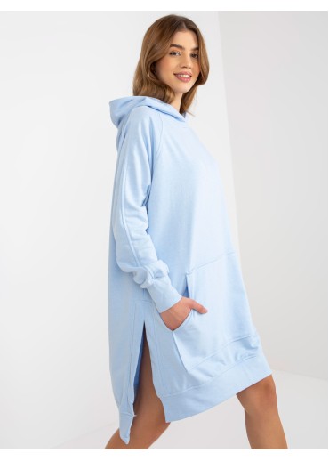 Svetlomodrá dlhá mikina