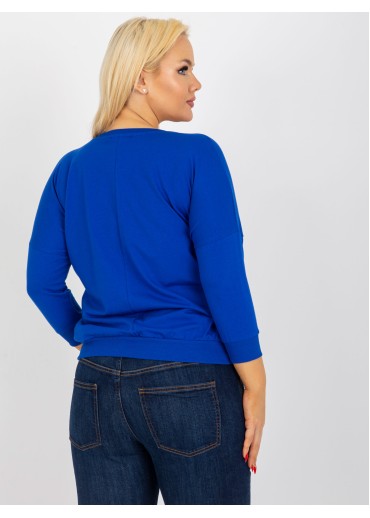 Modré tričko s nápisom