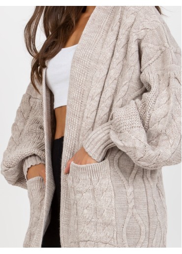 Béžovo hnedý kardigán