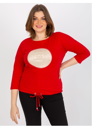 Červené tričko s potlačou