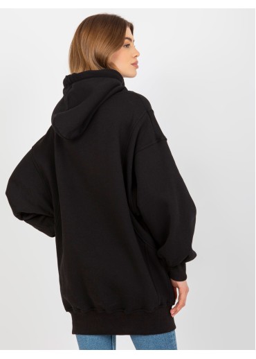 Čierna predĺžená mikina