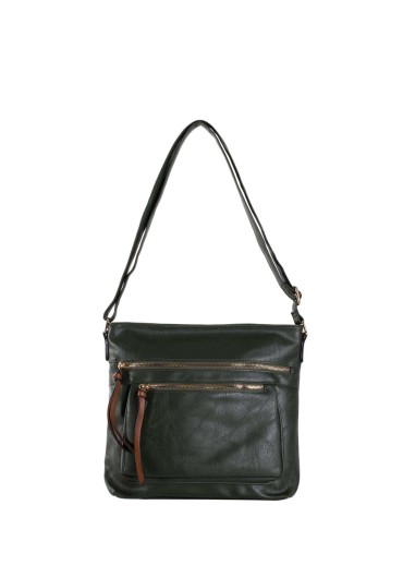 Tmavozelená crossbody kabelka