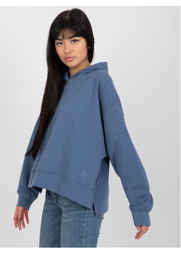 Modrá mikina s kapucňou