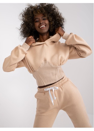 Béžovo hnedá tepláková súprava