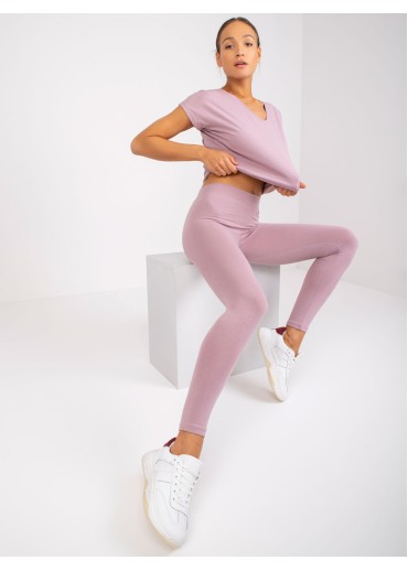 Tmavopúdrovo ružové basic tričko