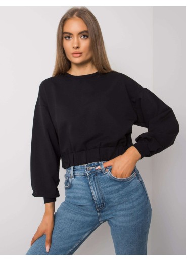 Čierna crop top mikina