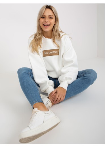 Smotanovo biela mikina Not perfect