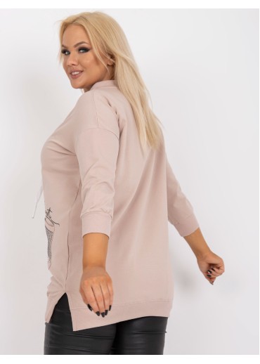 Béžovo hnedá mikina