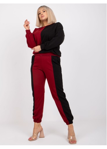 Bordovo červená tepláková súprava