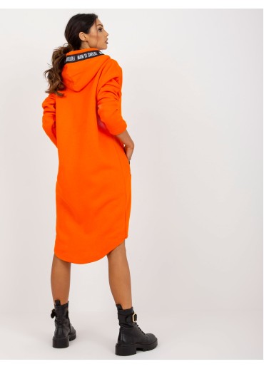 Oranžová dlhá mikina