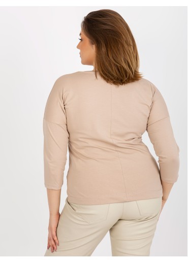 Béžovo hnedé tričko s potlačou