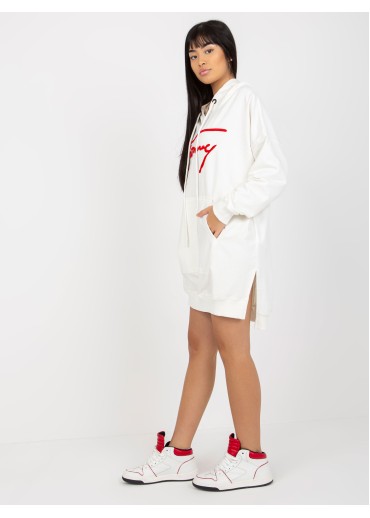 Smotanovo biela mikina s kapucňou