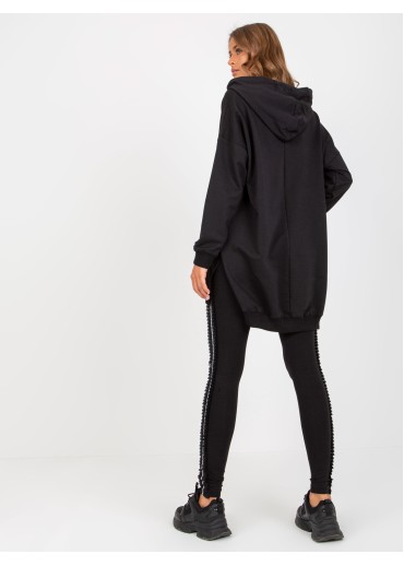 Čierna mikina s kapucňou