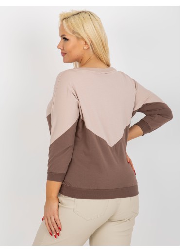 Béžovo hnedé dvojfarebné tričko