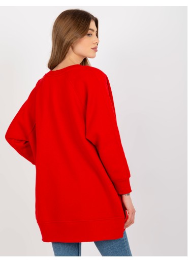 Červená mikinová tunika