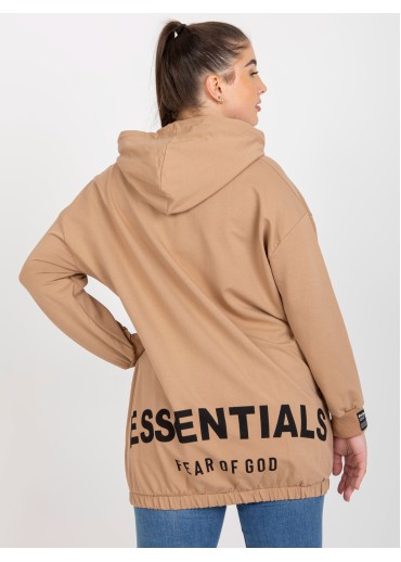 Hnedá mikina s kapucňou