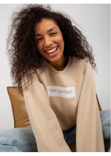 Béžovo hnedá mikina Not perfect