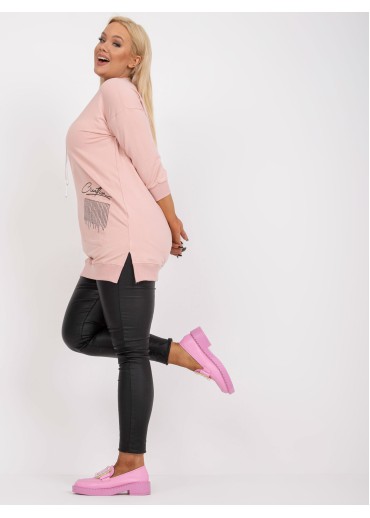 Púdrovo ružová mikina