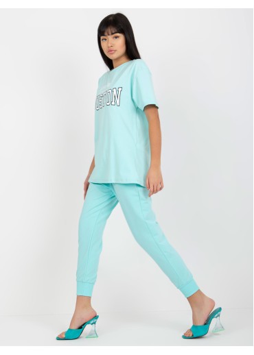 Svetlozelené basic tričko s potlačou