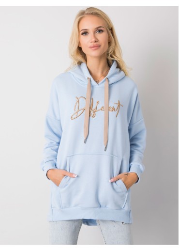 Svetlomodrá mikina s kapucňou