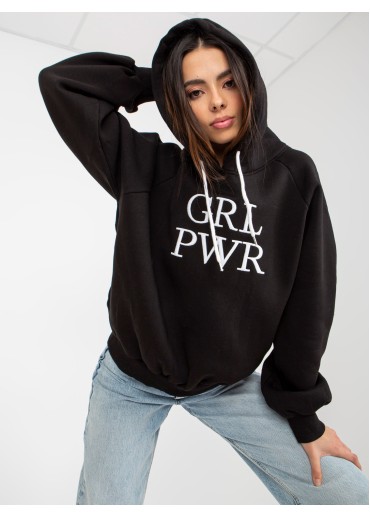 Čierna basic mikina