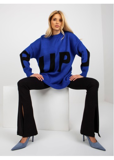 Kobaltovo modrý pulóver