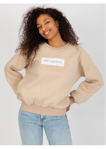 Béžovo hnedá mikina Not perfect