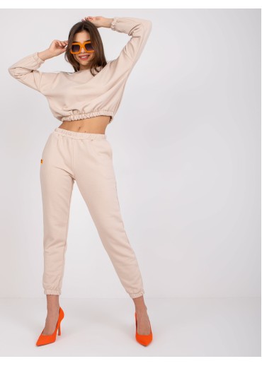 Béžovo hnedá tepláková súprava