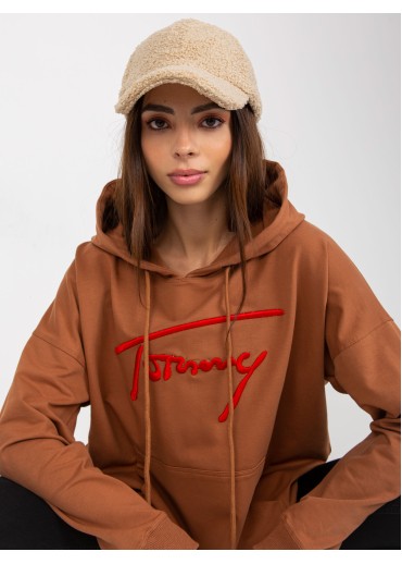 Hnedá mikina s kapucňou