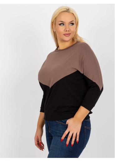Hnedé dvojfarebné tričko