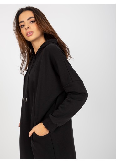 Čierna mikinové šaty