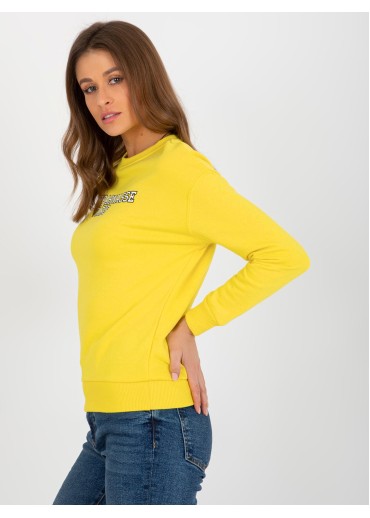 Žltá basic mikina