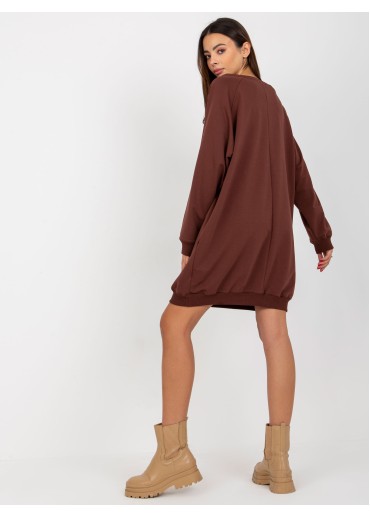 Hnedá mikinová tunika Milano