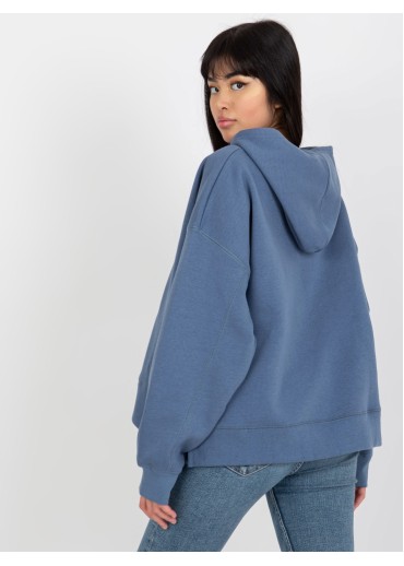 Modrá mikina s kapucňou