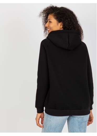 Čierna mikina s kapucňou