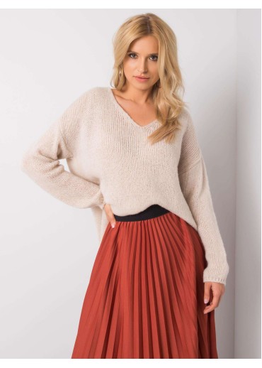 Béžovo hnedý pulóver